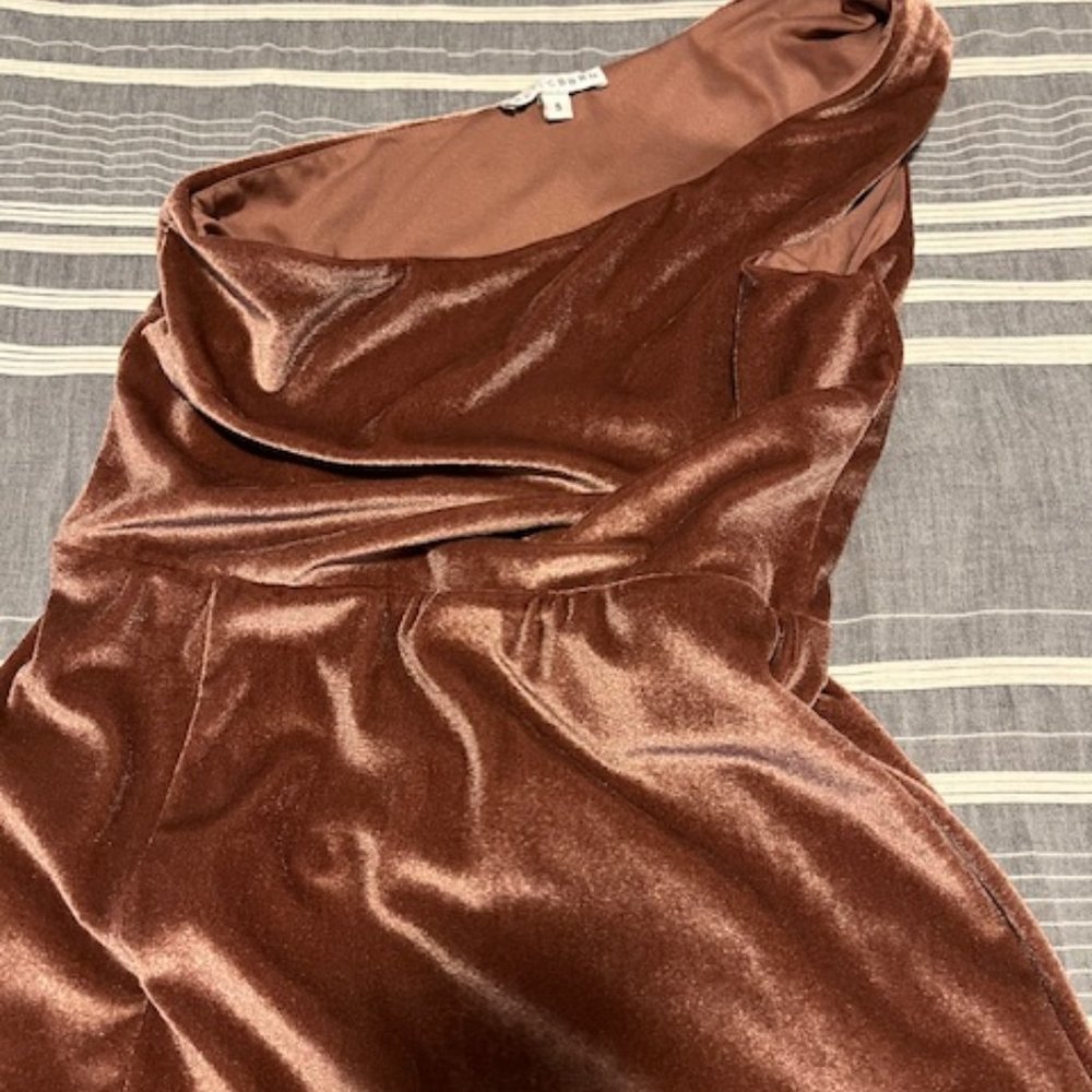 Baltic Born Tatiana Velvet One Shoulder Maxi Dress Size S
